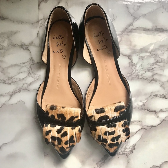 banana republic leopard flats